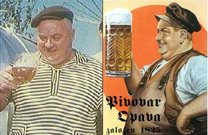 Похожие на знаменитостей люди, предметы и персонажи: Евгений Моргунов и толстяк с рекламного плаката